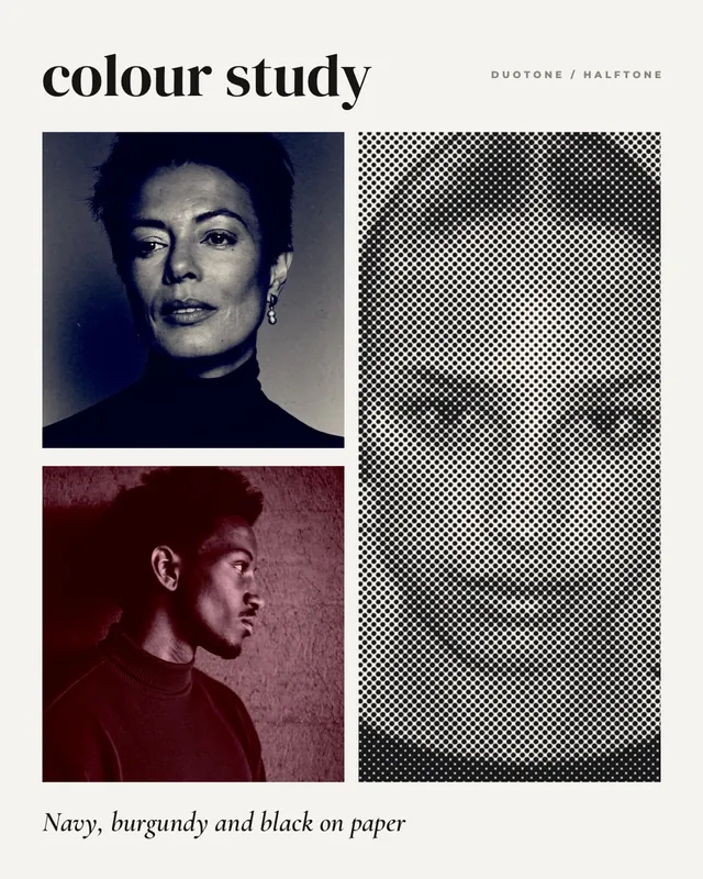 Collage template “Colour Study” in the mosa app
