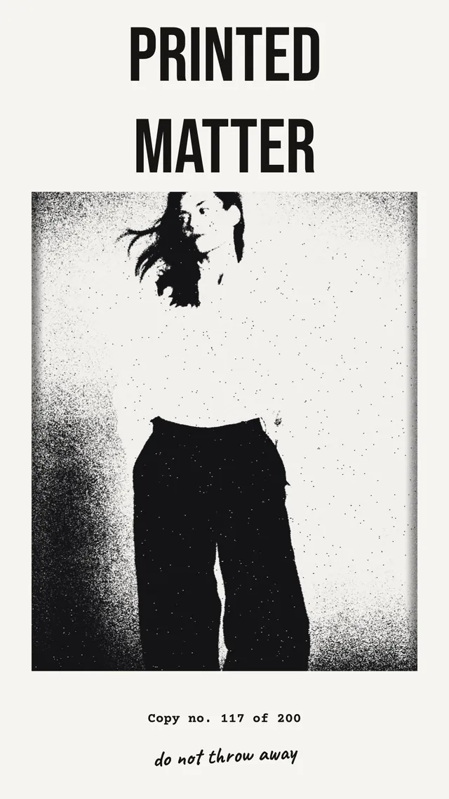 Collage template “Printed Matter” in the mosa app