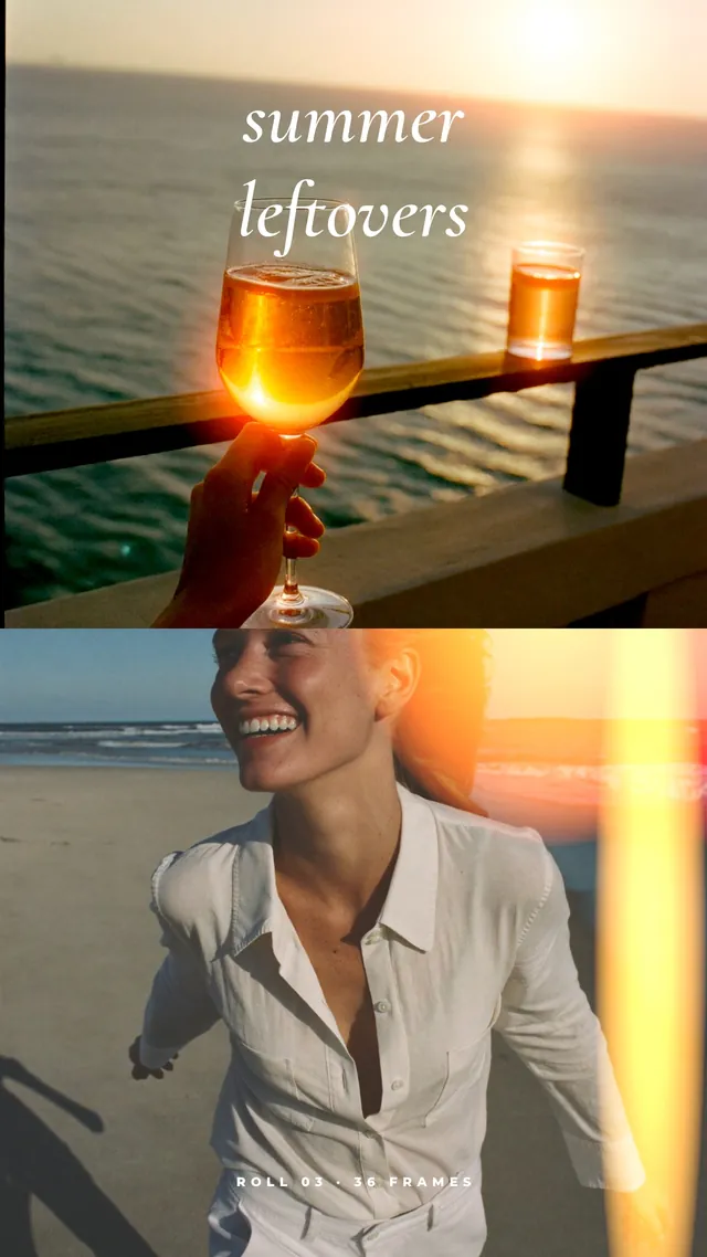 Collage template “Summer Leftovers” in the mosa app