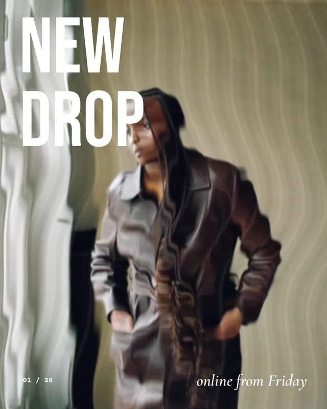 Collage template “New Drop” in the mosa app